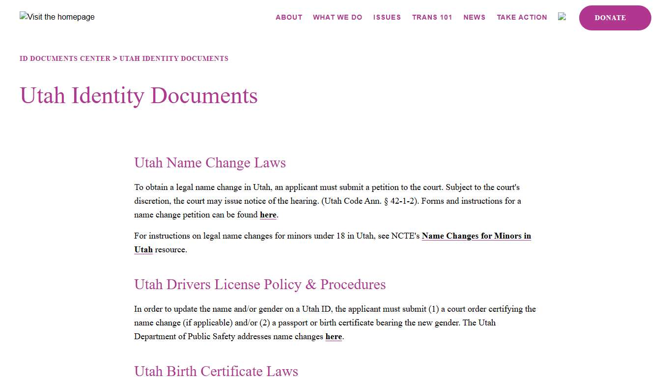 Utah Identity Documents A4TE